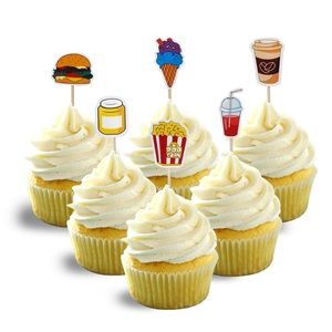 Cup cake toppers summer party decoration
